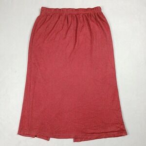 Vintage Fashion Bug Women's Size 14/16 Y2K 90s Red Black Chevron Skirt Slit